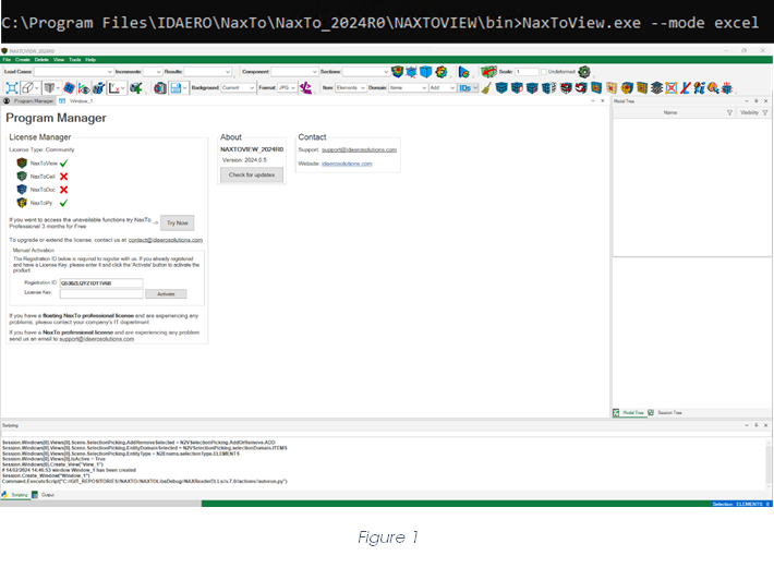 NaxToView launched with --mode excel, embedded in Excel interface